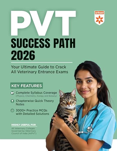 Arihant PVT Success Path 2026 - Veterinary Entrance Guide (Physics, Chemistry, Biology)