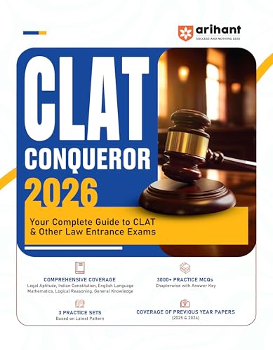 Arihant CLAT Conqueror Entrance Exam 2026 - Complete Study Guide with 3000+ MCQs