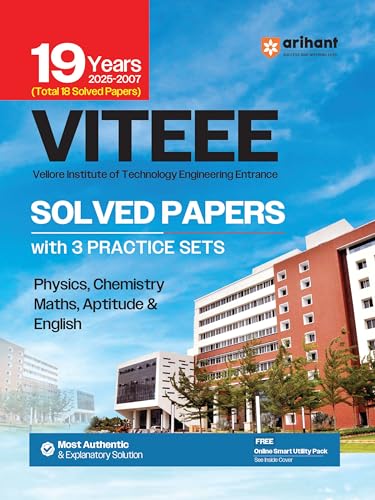 Arihant VITEEE Solved Papers 19 Years (2007-2025) with 3 Practice Sets