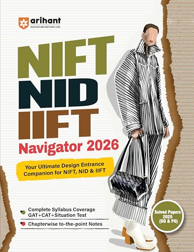 Arihant NIFT NID IIFT Navigator Entrance Exam Guide 2026 (GAT, CAT & Situation Test)