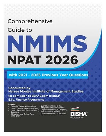 Disha Comprehensive Guide to NMIMS NPAT 2026 with PYQs (2021-2025)