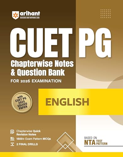 Arihant CUET PG 2026 English Chapterwise Notes & Question Bank