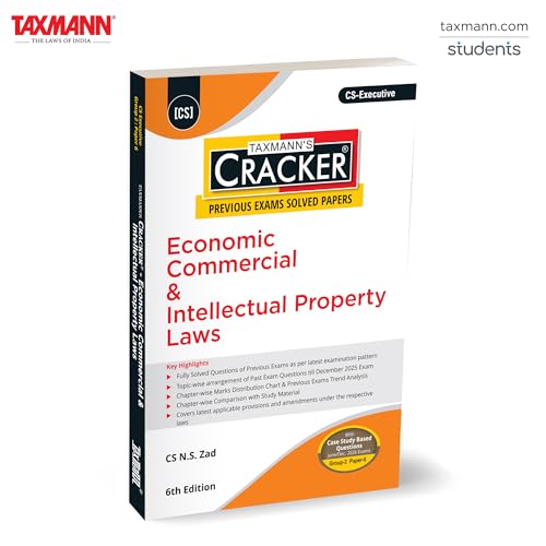 Taxmann's CRACKER for Economic, Commercial & Intellectual Property Laws (CS Executive Paper 6, 2026)