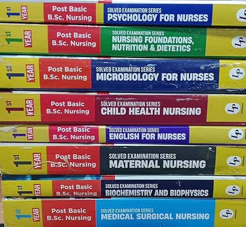 1st Year Post Basic B.Sc Nursing Solved Examination Series (Set of 8 Books)