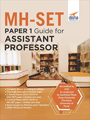 Guide to MH-SET Paper 1 for Assistant Professor with Past Questions (Disha Experts)