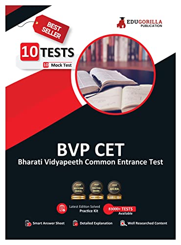 BVP CET: Bharati Vidyapeeth Common Entrance Test - 10 Full Length Mock Tests (2000 Solved Questions)