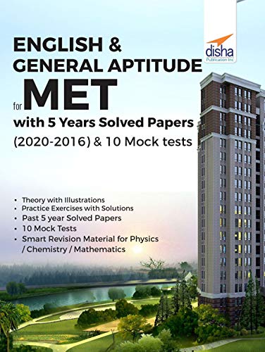 Disha English & General Aptitude for Manipal Entrance Test (MET)