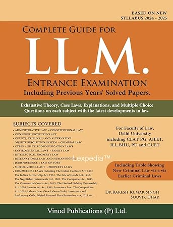 LLM Entrance Examination: A Complete Guide Including Previous Years' Solved Papers