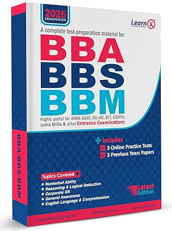 BBA/BBS/BBM Entrance Exam Guide with 3 Online Practice Tests