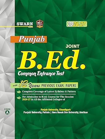 Punjab Joint B.Ed Common Entrance Test Guide 2024 (English)