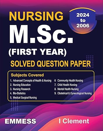 Nursing M.Sc Solved Question Paper First Year with Explanatory Answers