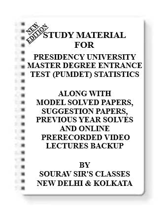 Sourav Sir Study Notes on PUMDET Statistics (Pack of 4 Books, Model Papers, MCQ)