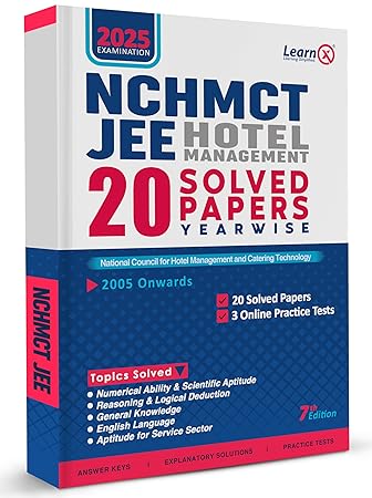 NCHMCT JEE Hotel Management Entrance Solved Papers with 3 Online Practice Tests