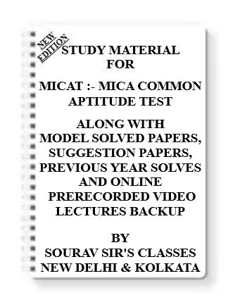 Study Material for MICAT - MICA Common Aptitude Test (4 Book Pack with Model Papers & Practice Sets) - Sourav Sir
