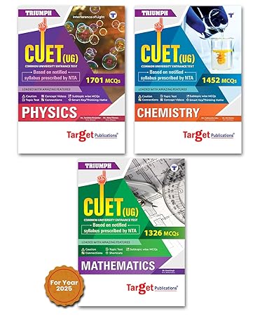 CUET UG Science PCM Guide - Set of 3 (Target Publications)