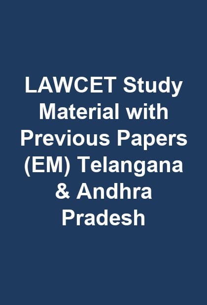 LAWCET Study Material with Previous Papers (EM) Telangana & Andhra Pradesh