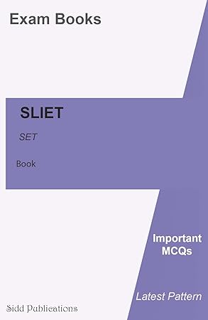 SLIET SET Exam Book (Sidd Publications)