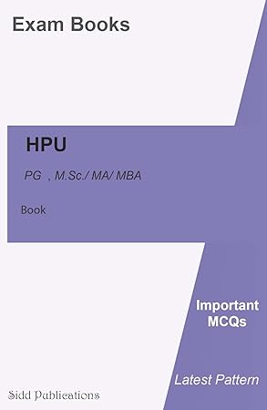 HPU PG M.Sc./MA/MBA Exam Book