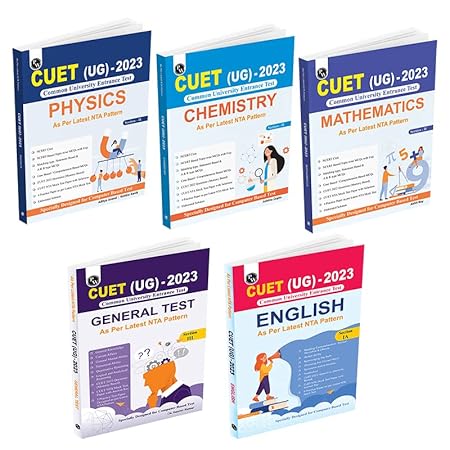 PW CUET UG Physics, Chemistry, Mathematics, General Test & English Combo - Set of 5