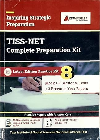 TISS-NET Exam Preparation Book - 20 Solved Practice Tests (EduGorilla)