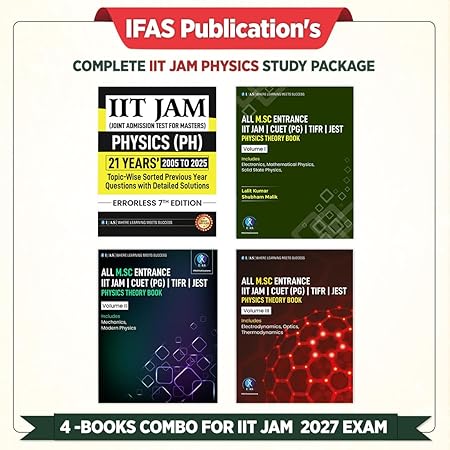 IIT JAM Physics 2026 Complete Study Material with PYQ, Theory & Practice (4 Books) - IFAS