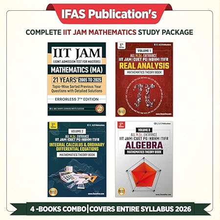 IFAS IIT JAM Mathematics Book 2026 - Study Material with PYQ for CUET PG & MSc Entrance (4 Books)