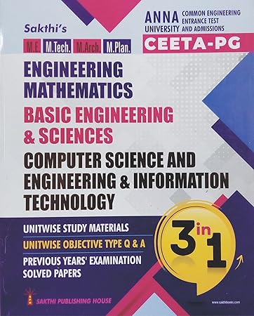 3-in-1 CEETA-PG Guide - CSE & IT, Engineering Maths, Basic Engineering & Sciences