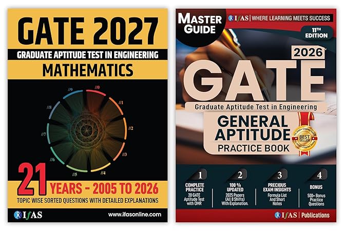 IFAS GATE Mathematics & General Aptitude PYQ Combo (Set of 2)