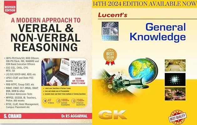 R.S. Aggarwal Verbal & Non-Verbal Reasoning + Lucent's GK 2025