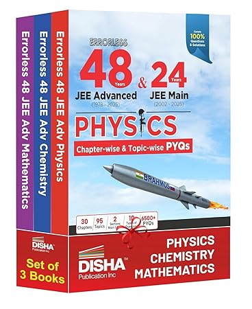 Disha Errorless 48 Years JEE Advanced & 24 Years JEE Main PCM PYQ (Set of 3)