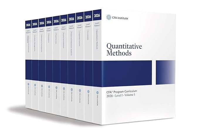 2026 CFA Level 1 Curriculum Books - Complete 10-Book Official Study Set (CFA Institute)