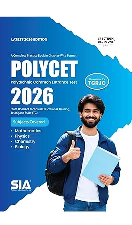 POLYCET 2026 Practice Book - Chapter-Wise Guide for TG Polytechnic CET (Maths, Phy, Chem, Bio)
