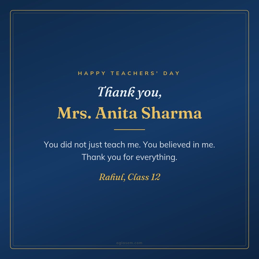 Thank you teacher card